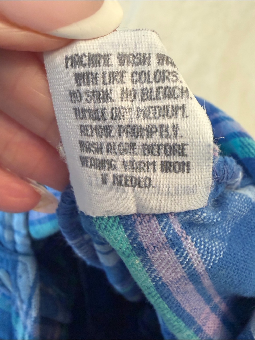 VTG! Oshkosh B’Gosh Blue Plaid Overalls for Baby, sz 6-9 Months - Picture 10 of 10